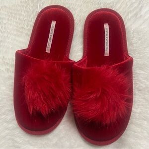 Victoria's Secret Red Plush Women's Slippers